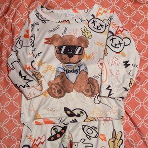 Teddy bear 2 PC  jammies 18-24 months
